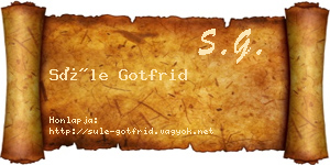 Süle Gotfrid névjegykártya
